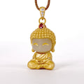 Copper-inlaid Jade Pendant | Happy Jade Buddha